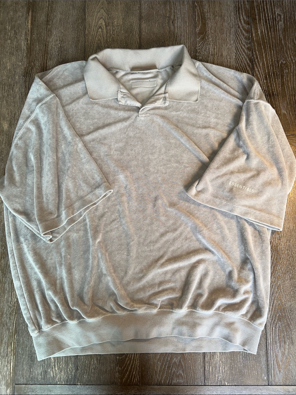 Fear of God ESSENTIALS Men’s XL Gray Short Sleeve Polo Shirt